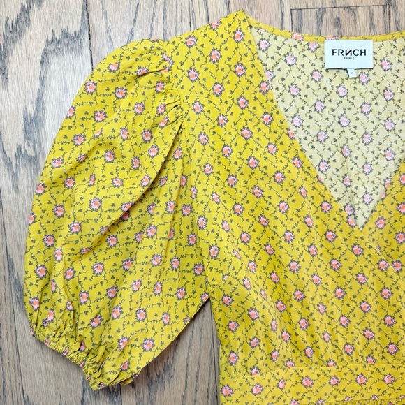 FRNCH Paris Women’s Gladys Floral Puff Sleeve Vintage Inspired Dress Size XS - Picture 8 of 14
